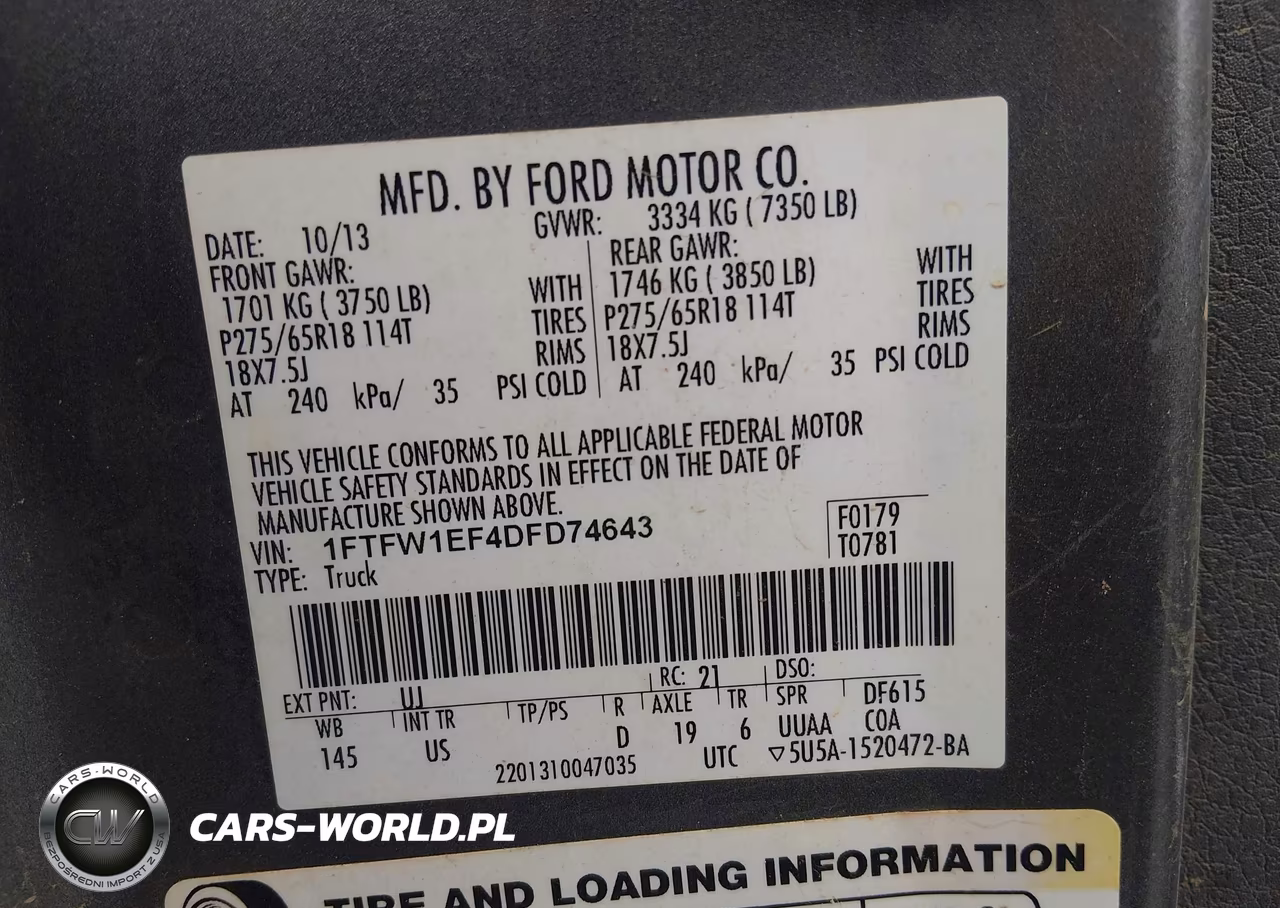 2013 Ford F-150 Xlt VIN:1FTFW1EF4DFD74643 - 9