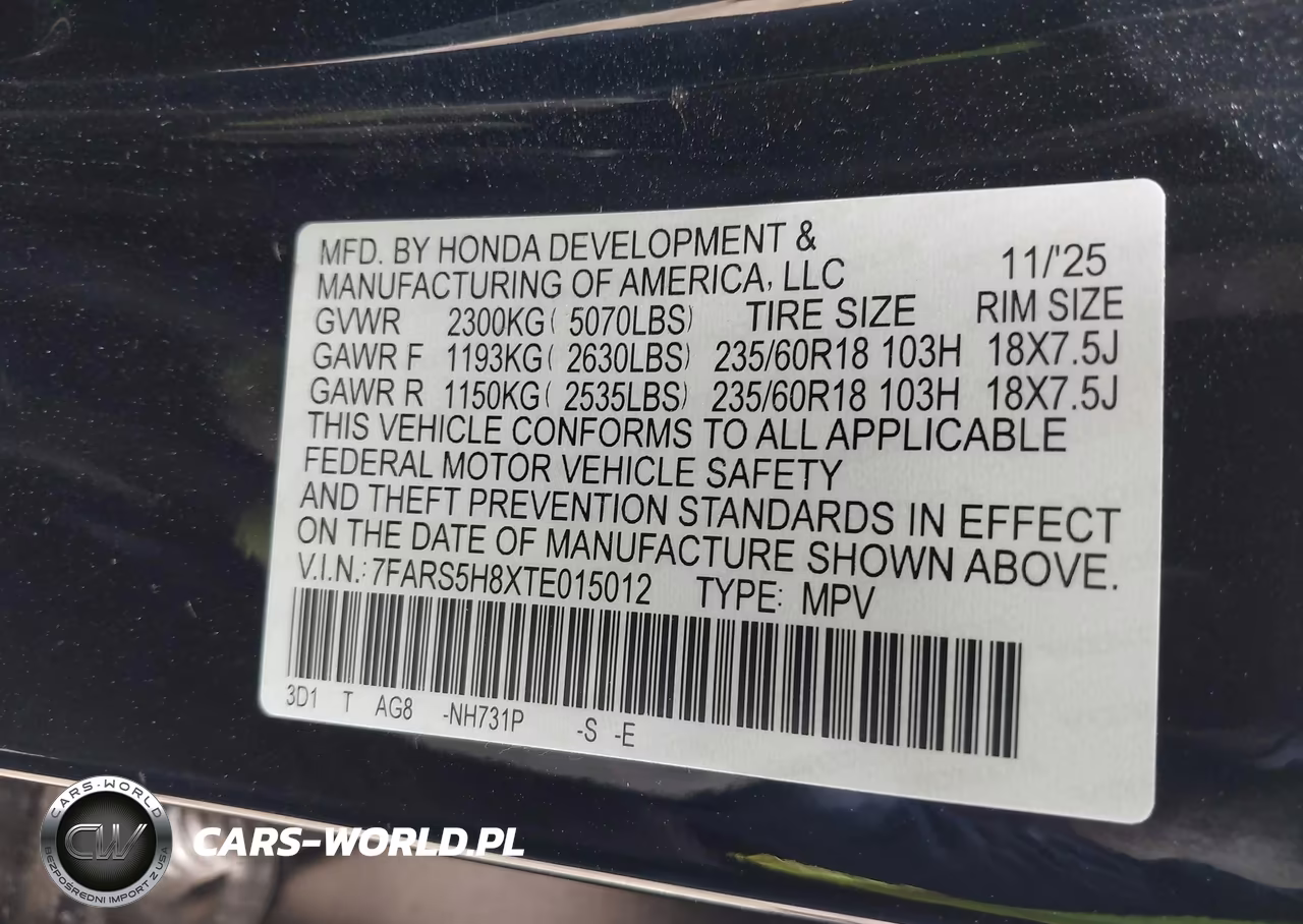 2026 Honda Cr-V Hybrid 2Wd Sport-L VIN:7FARS5H8XTE015012 - 9