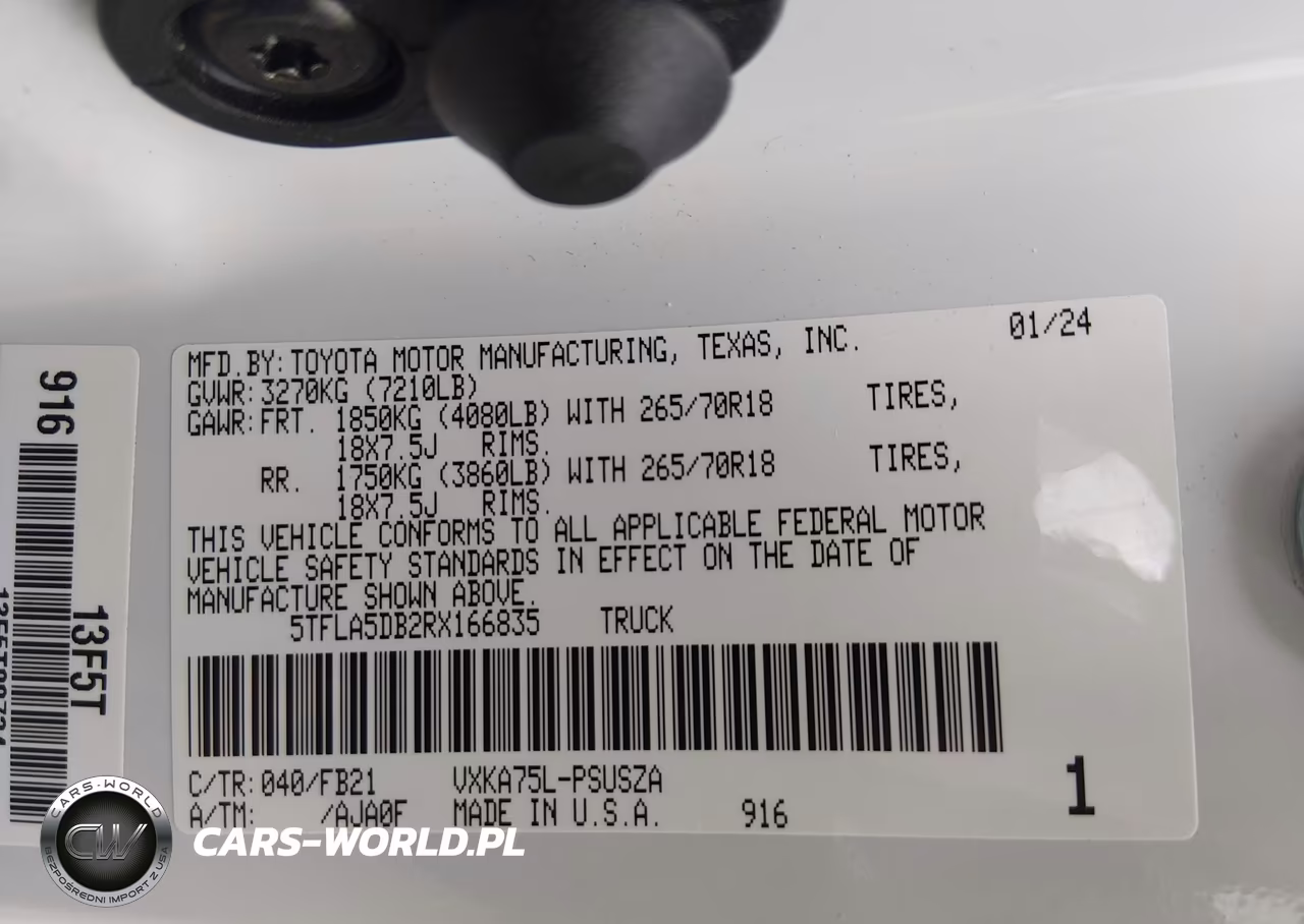 2024 Toyota Tundra Sr5 VIN:5TFLA5DB2RX166835 - 9