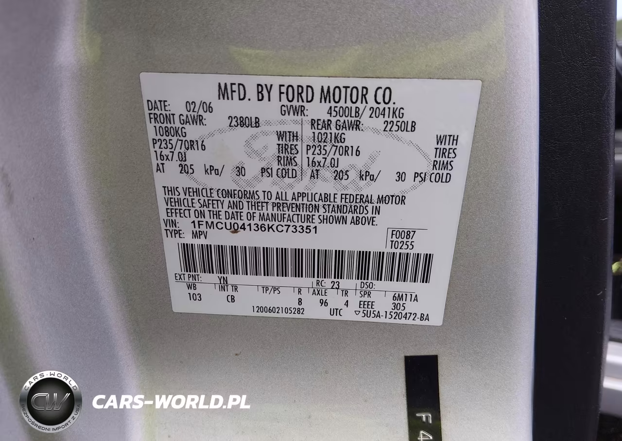 2006 Ford Escape Limited VIN:1FMCU04136KC73351 - 9