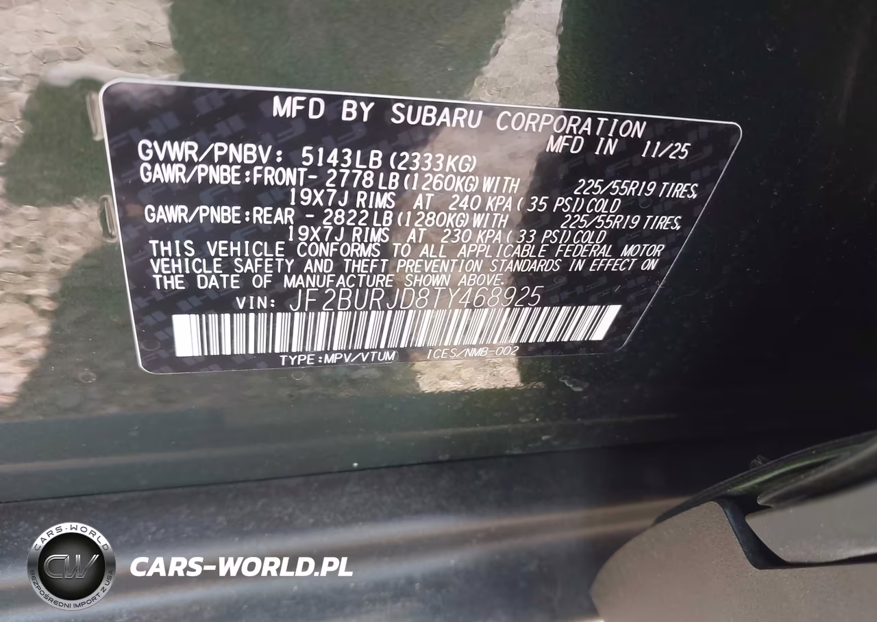 2026 Subaru Outback Touring Xt VIN:JF2BURJD8TY468925 - 9