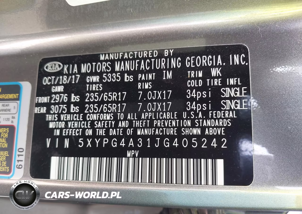 2018 Kia Sorento 2.4L Lx VIN:5XYPG4A31JG405242 - 9