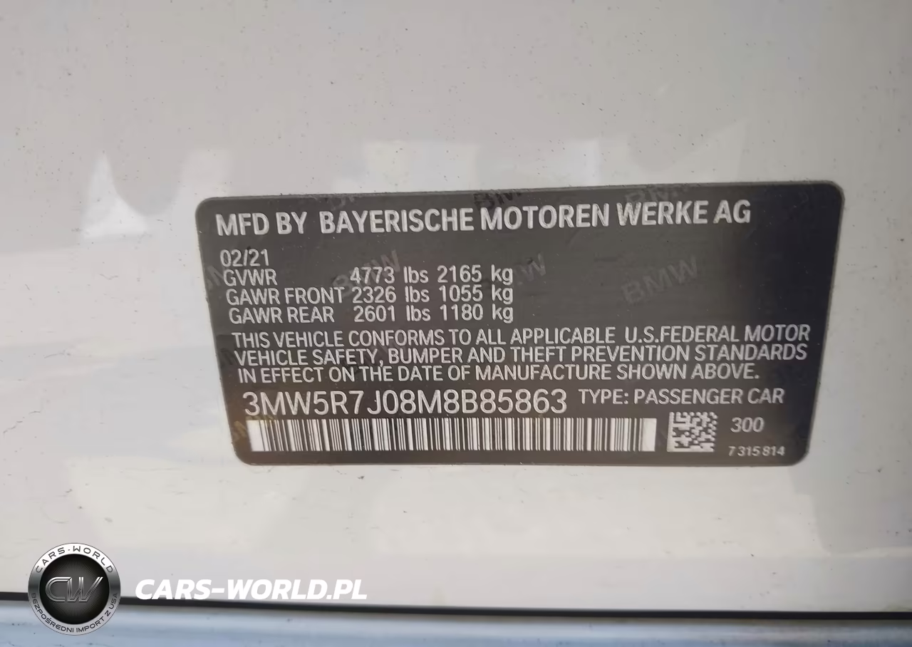 2021 BMW 330I xDrive VIN:3MW5R7J08M8B85863 - 9