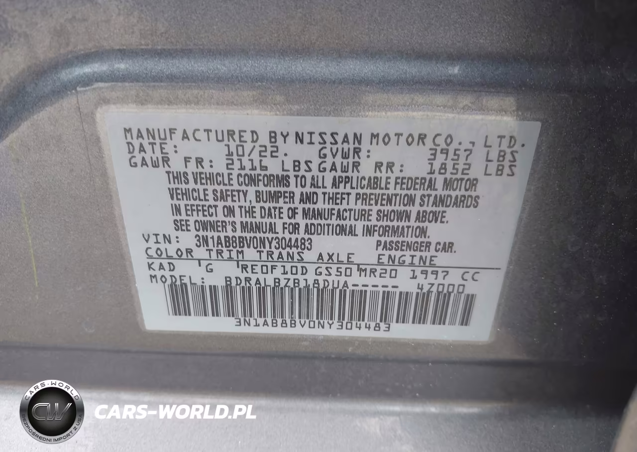 2022 Nissan Sentra S Xtronic Cvt VIN:3N1AB8BV0NY304483 - 9