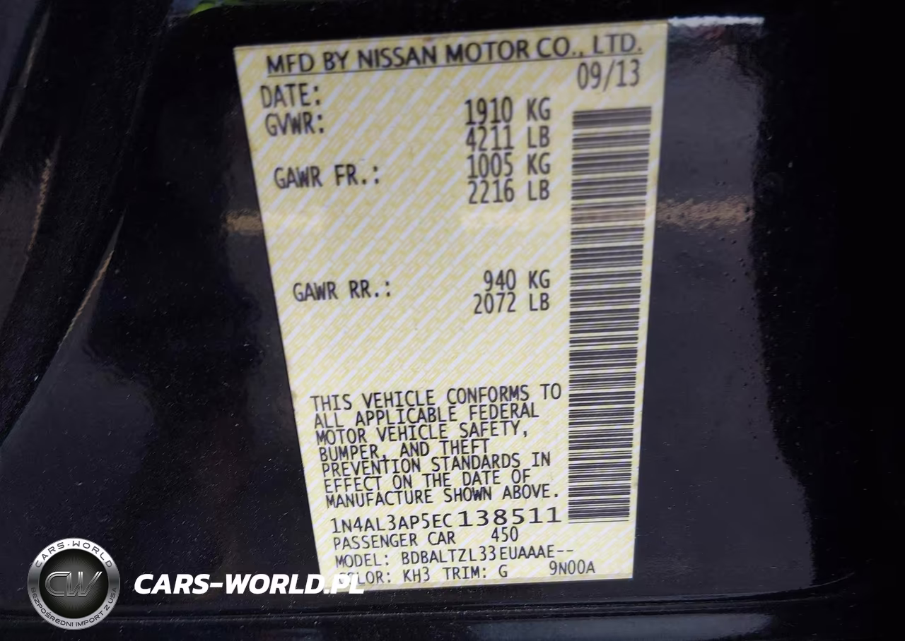 2014 Nissan Altima 2.5 Sv VIN:1N4AL3AP5EC138511 - 9