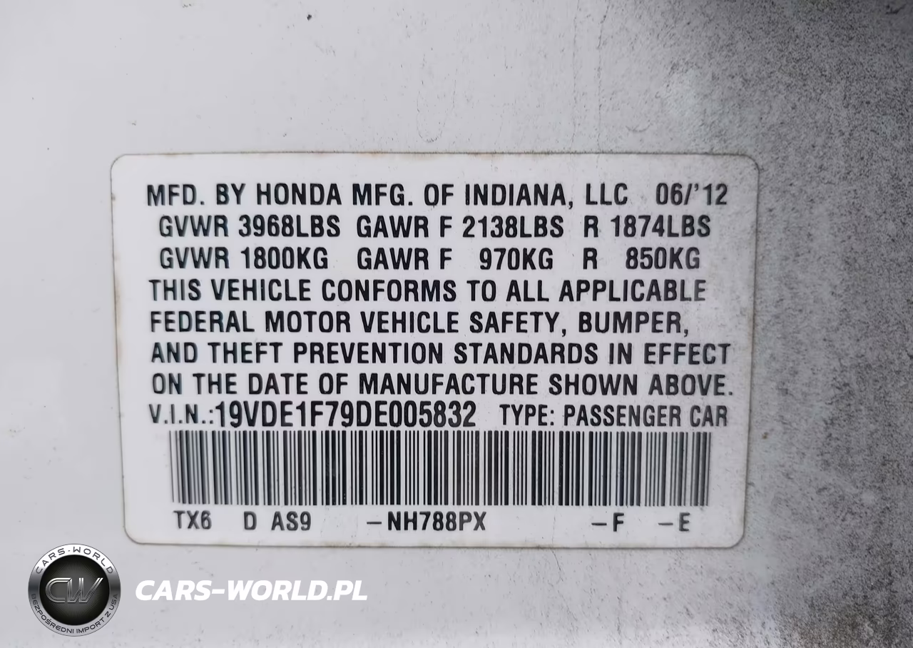 2013 Acura Ilx 2.0L VIN:19VDE1F79DE005832 - 9