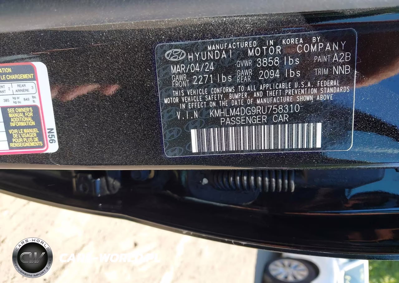 2024 Hyundai Elantra Sel VIN:KMHLM4DG9RU758310 - 9