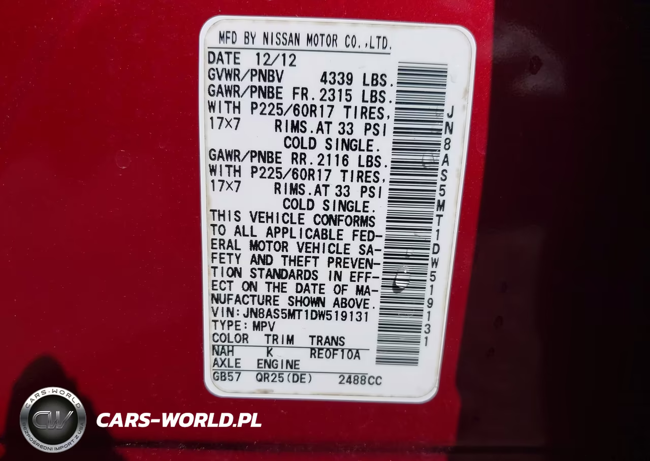 2013 Nissan Rogue Sv VIN:JN8AS5MT1DW519131 - 9