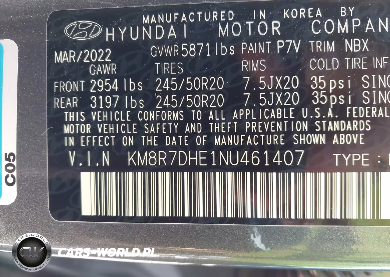 2022 Hyundai Palisade Calligraphy VIN:KM8R7DHE1NU461407 - 9
