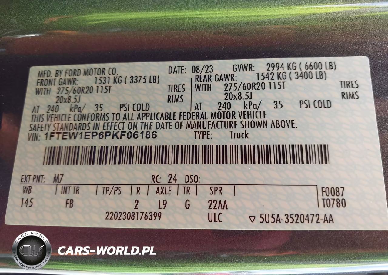 2023 Ford F-150 Xlt VIN:1FTEW1EP6PKF06186 - 9