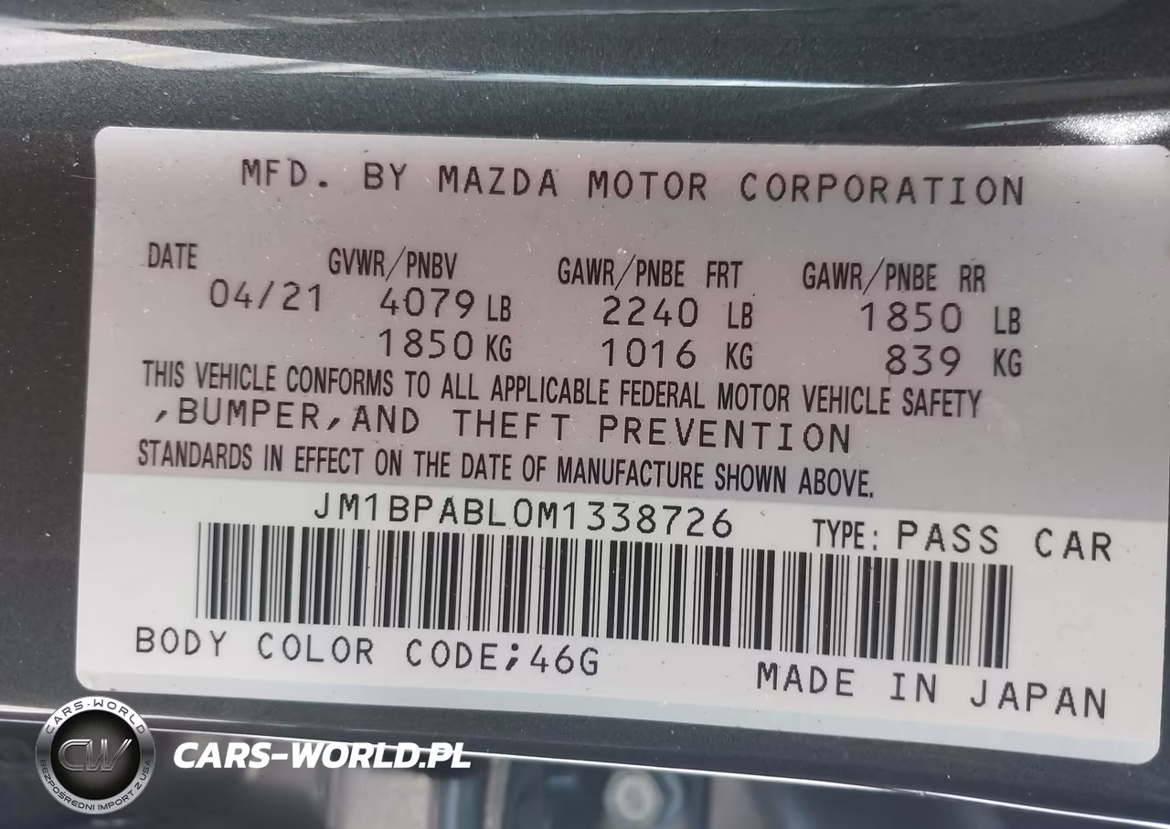 2021 Mazda Mazda3 Select VIN:JM1BPABL0M1338726 - 9