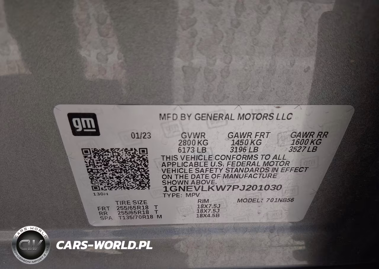 2023 Chevrolet Traverse Awd 1Fl VIN:1GNEVLKW7PJ201030 - 9