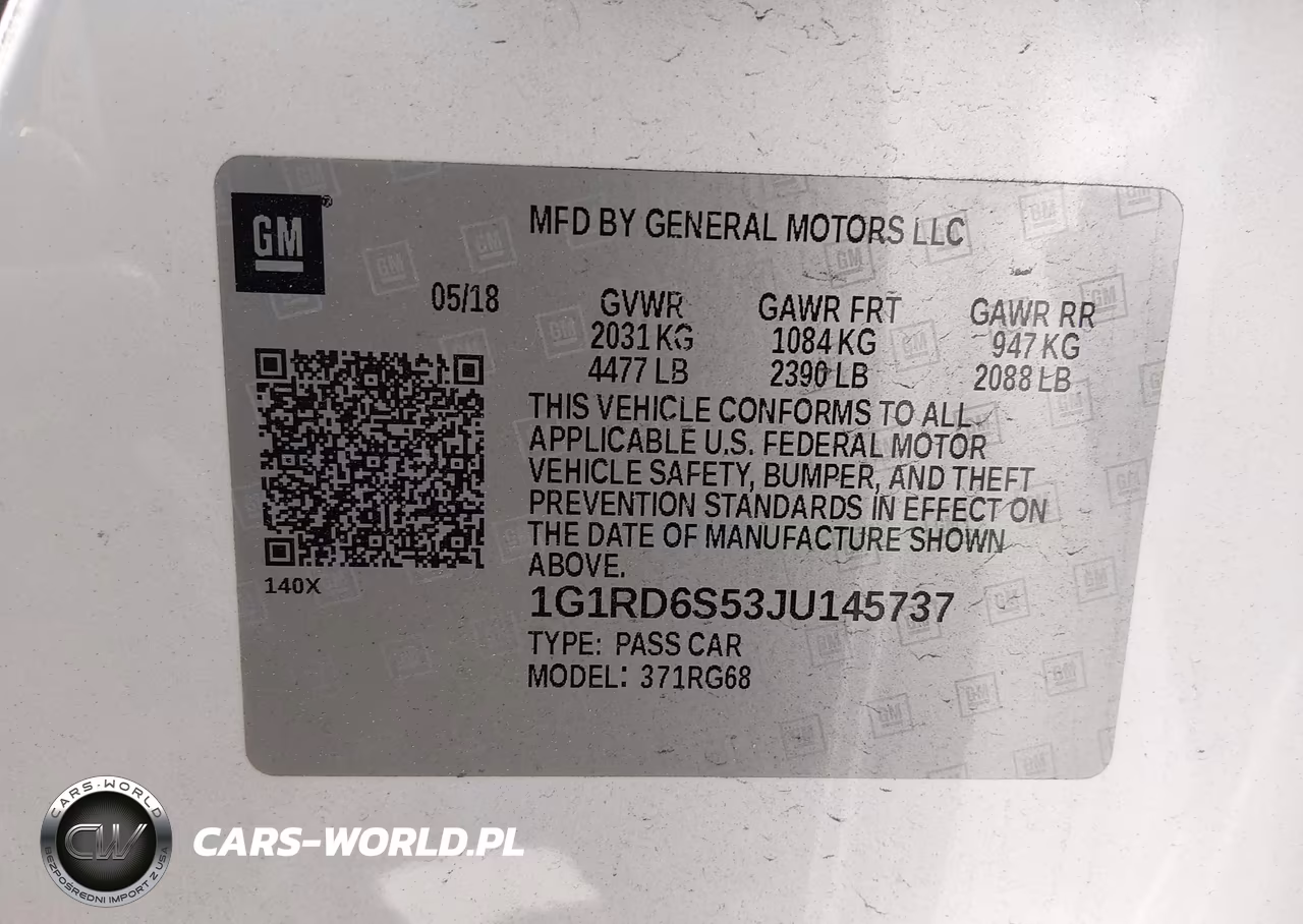 2018 Chevrolet Volt Premier VIN:1G1RD6S53JU145737 - 9