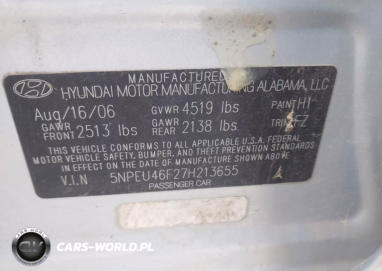 2007 Hyundai Sonata Limited-Se V6 VIN:5NPEU46F27H213655 - 9