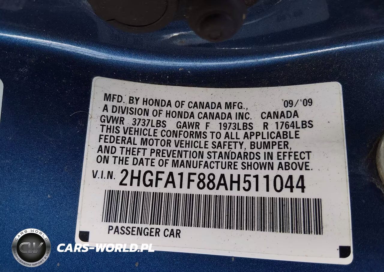 2010 Honda Civic Ex VIN:2HGFA1F88AH511044 - 9