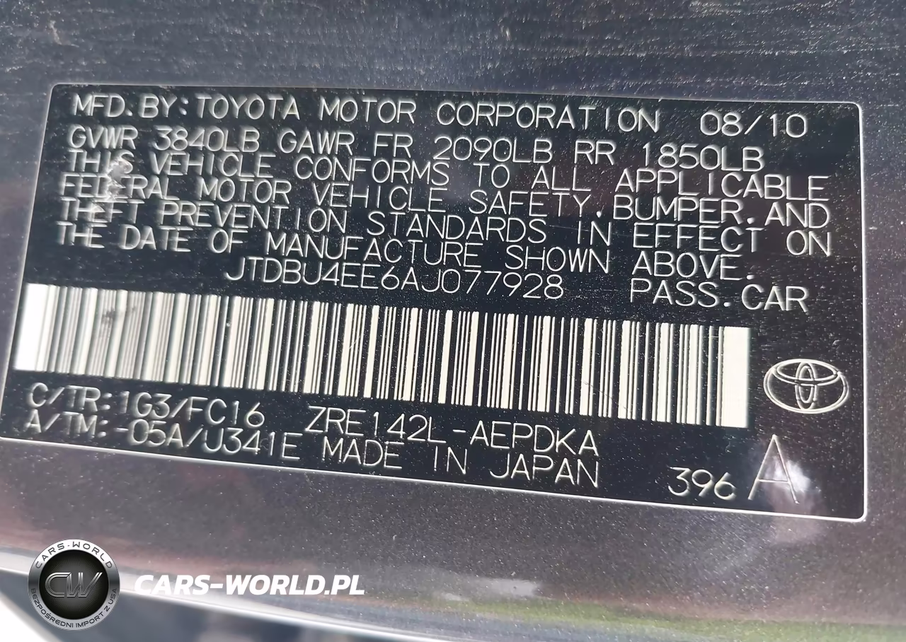 2010 Toyota Corolla Le VIN:JTDBU4EE6AJ077928 - 9