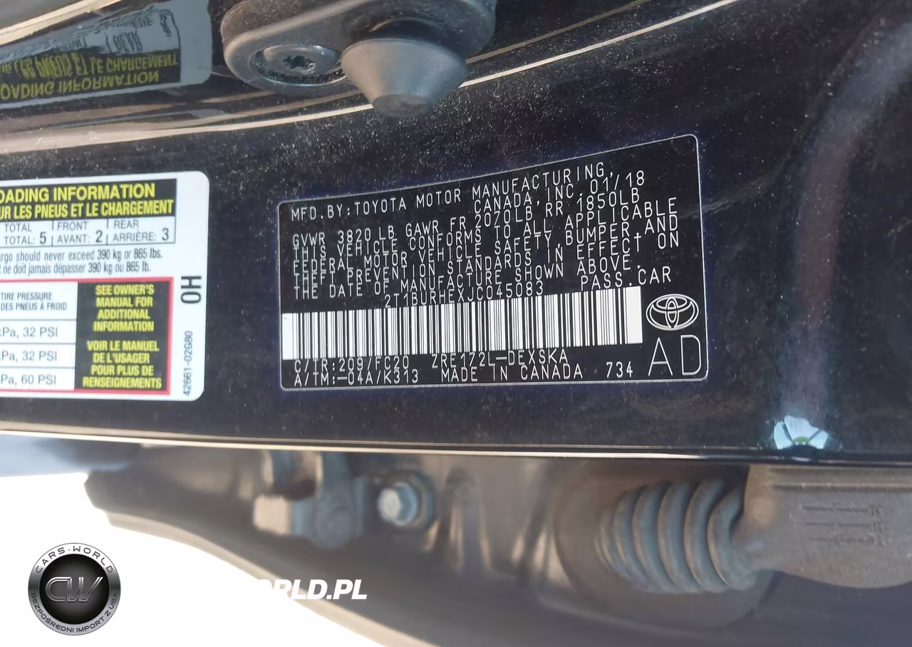 2018 Toyota Corolla Se VIN:2T1BURHEXJC045083 - 9