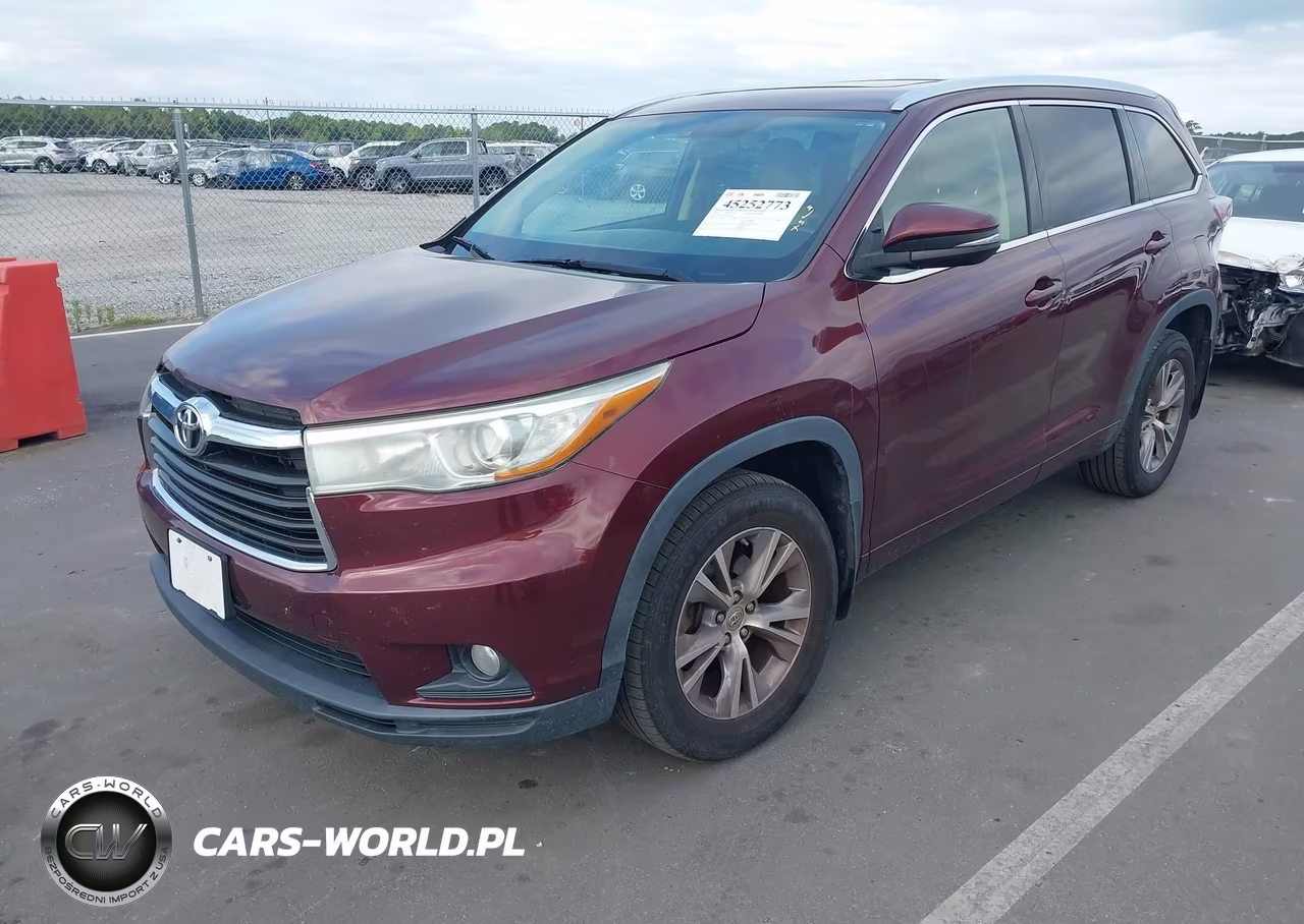 2015 Toyota Highlander Xle V6 VIN:5TDJKRFH6FS080703 - 2