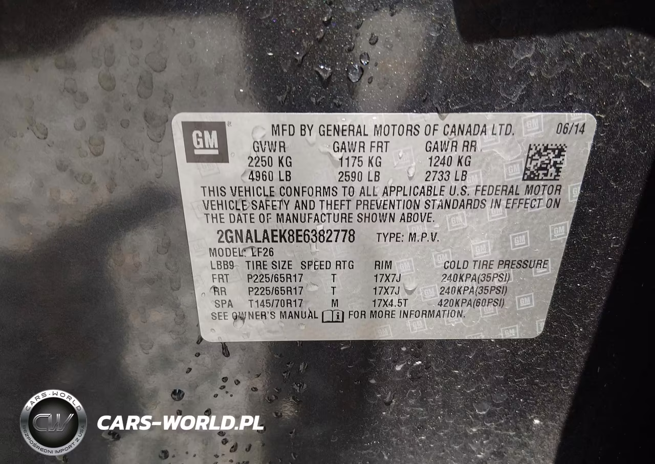 2014 Chevrolet Equinox Ls VIN:2GNALAEK8E6382778 - 9