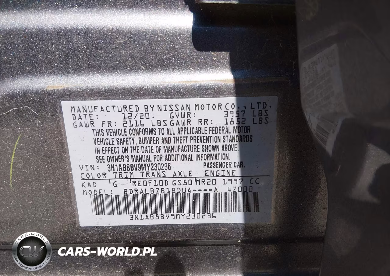 2021 Nissan Sentra S Xtronic Cvt VIN:3N1AB8BV9MY230236 - 9
