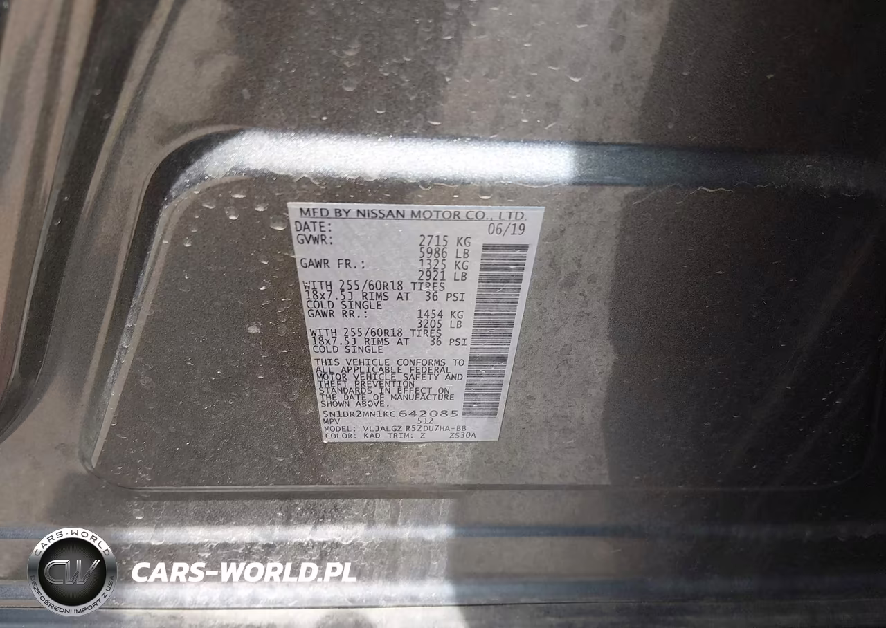 2019 Nissan Pathfinder Sl VIN:5N1DR2MN1KC642085 - 9