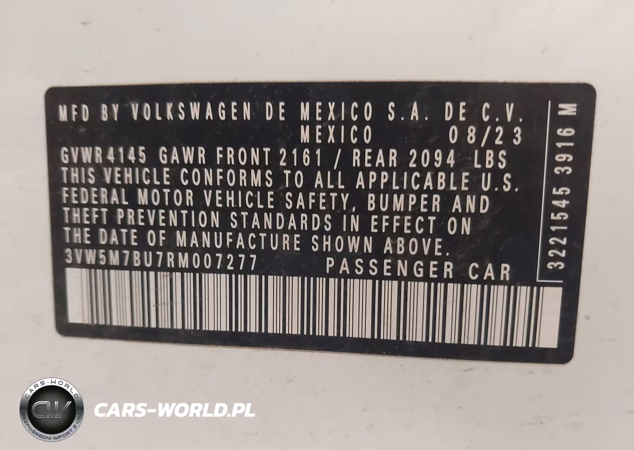 2024 Volkswagen Jetta 1.5T S VIN:3VW5M7BU7RM007277 - 9
