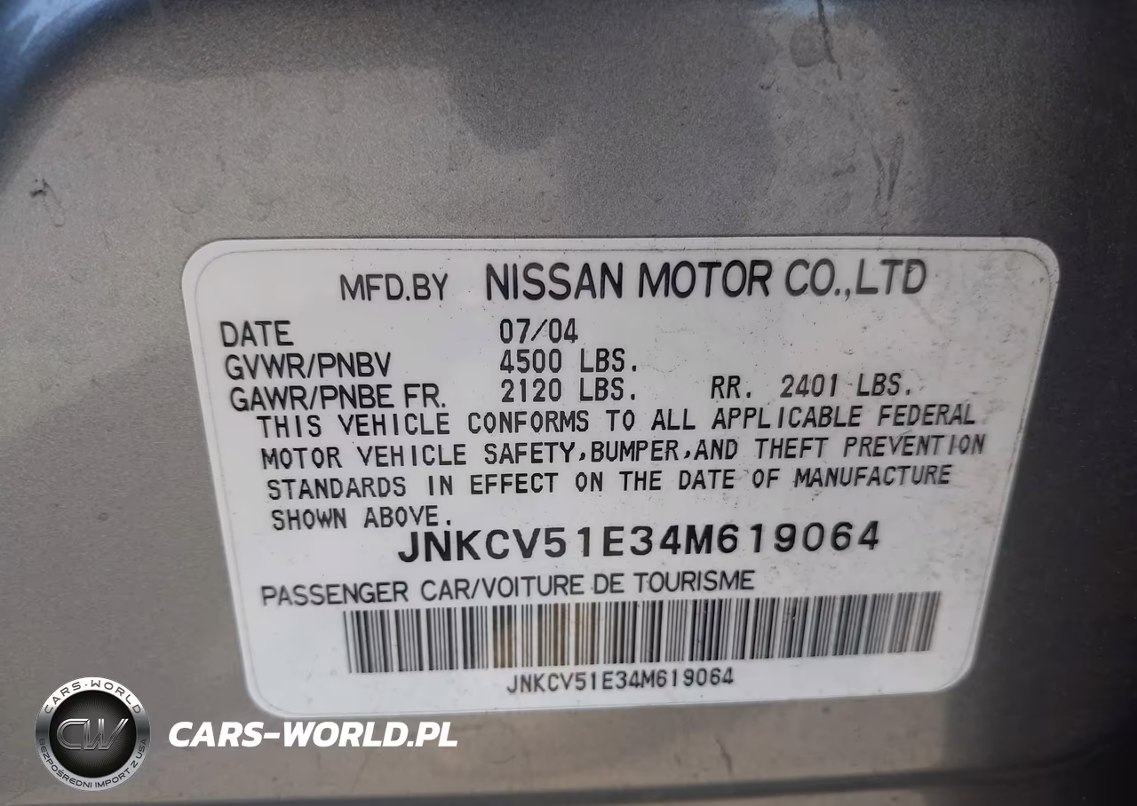 2004 Infiniti G35 VIN:JNKCV51E34M619064 - 9