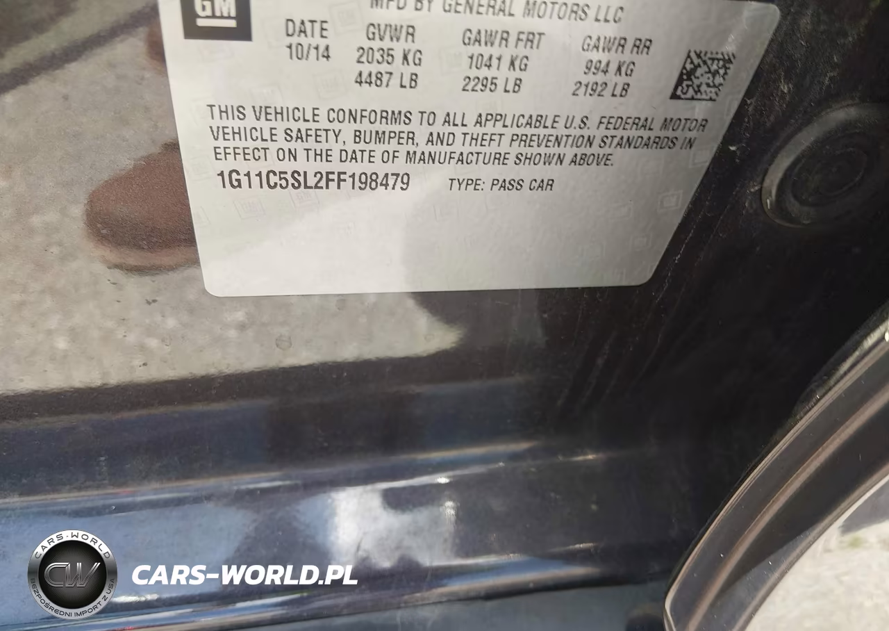 2015 Chevrolet Malibu 1Lt VIN:1G11C5SL2FF198479 - 9