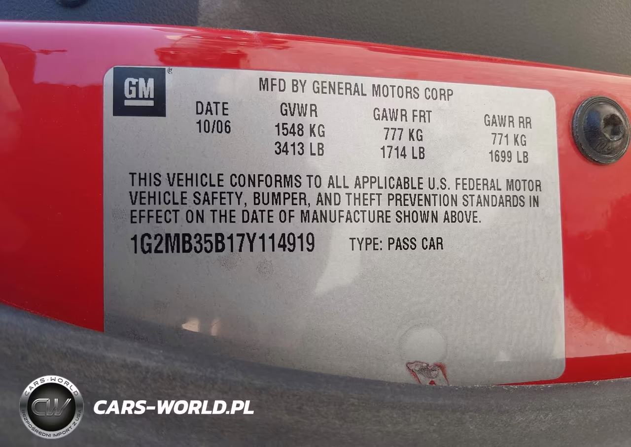 2007 Pontiac Solstice VIN:1G2MB35B17Y114919 - 9
