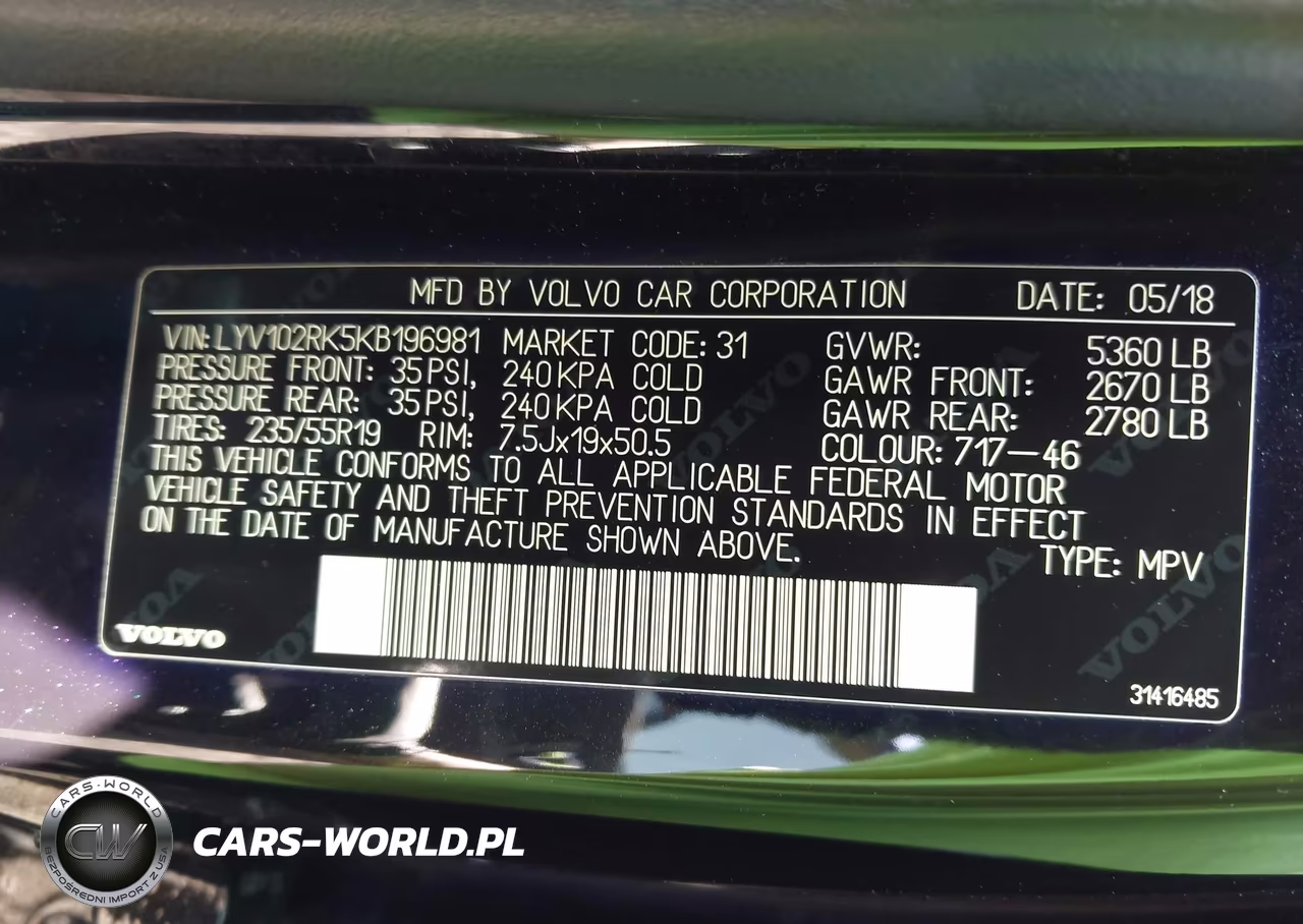2019 Volvo Xc60 T5 Momentum VIN:LYV102RK5KB196981 - 9
