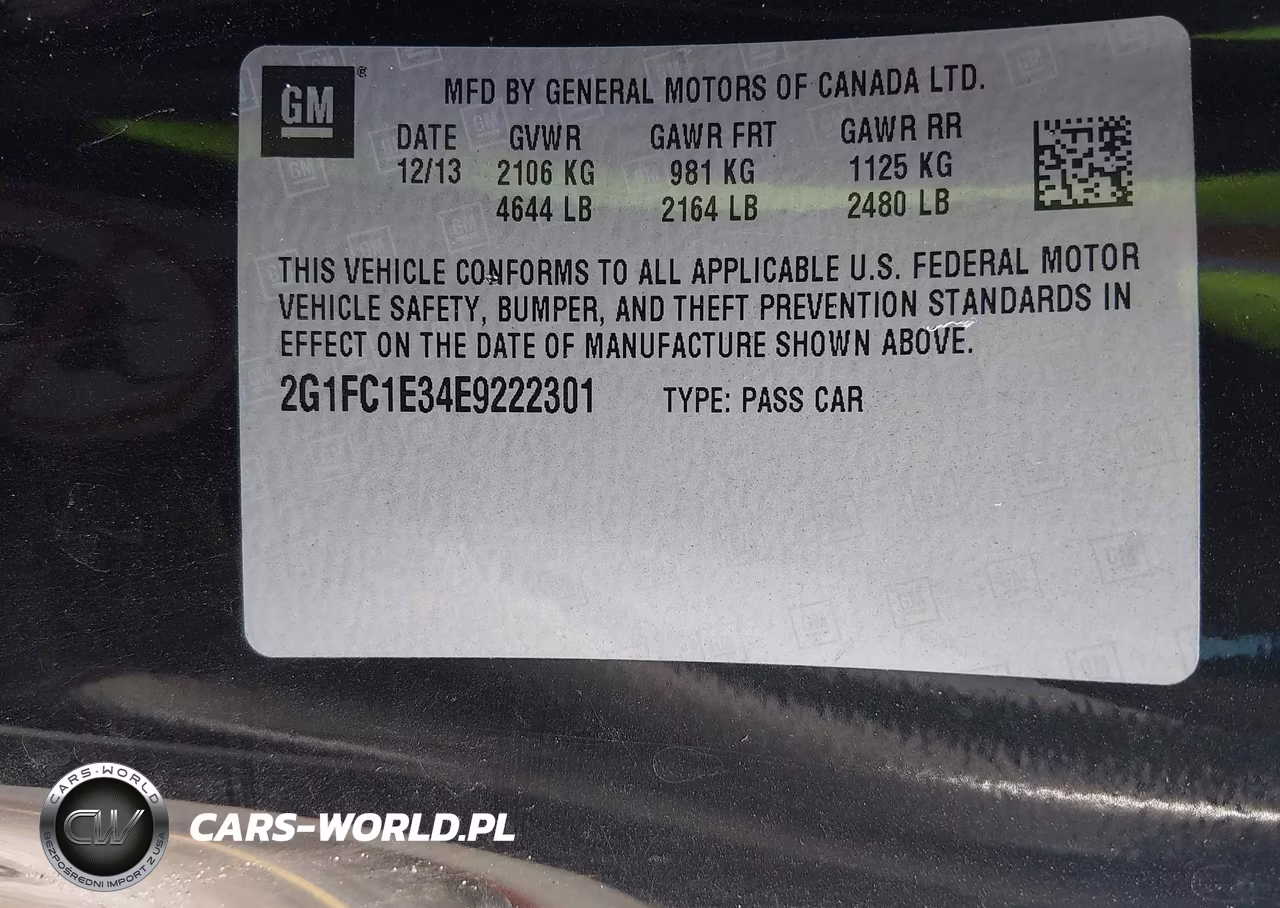 2014 Chevrolet Camaro 2Lt VIN:2G1FC1E34E9222301 - 9