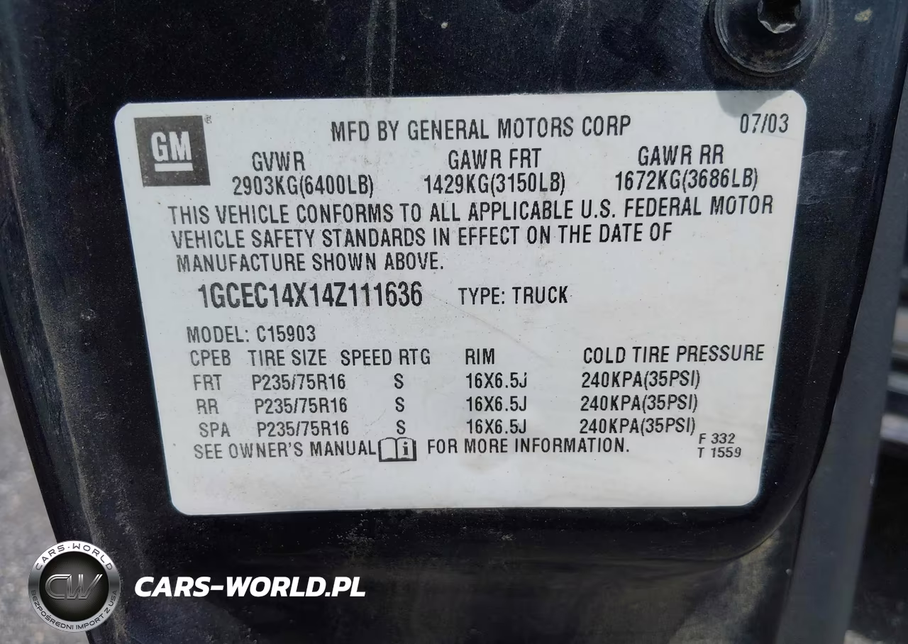 2004 Chevrolet Silverado 1500 Work Truck VIN:1GCEC14X14Z111636 - 9
