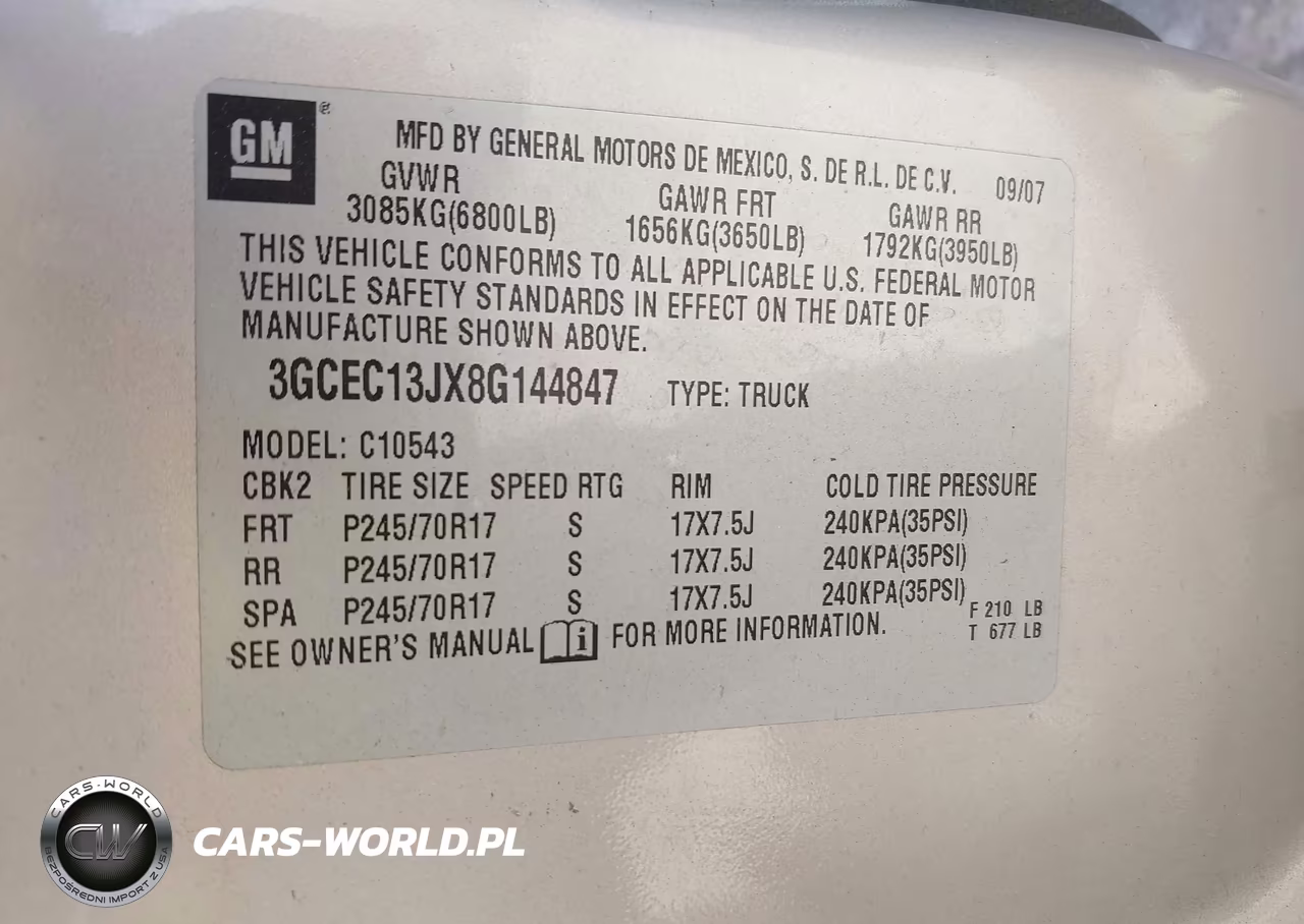 2008 Chevrolet Silverado 1500 Lt1 VIN:3GCEC13JX8G144847 - 9