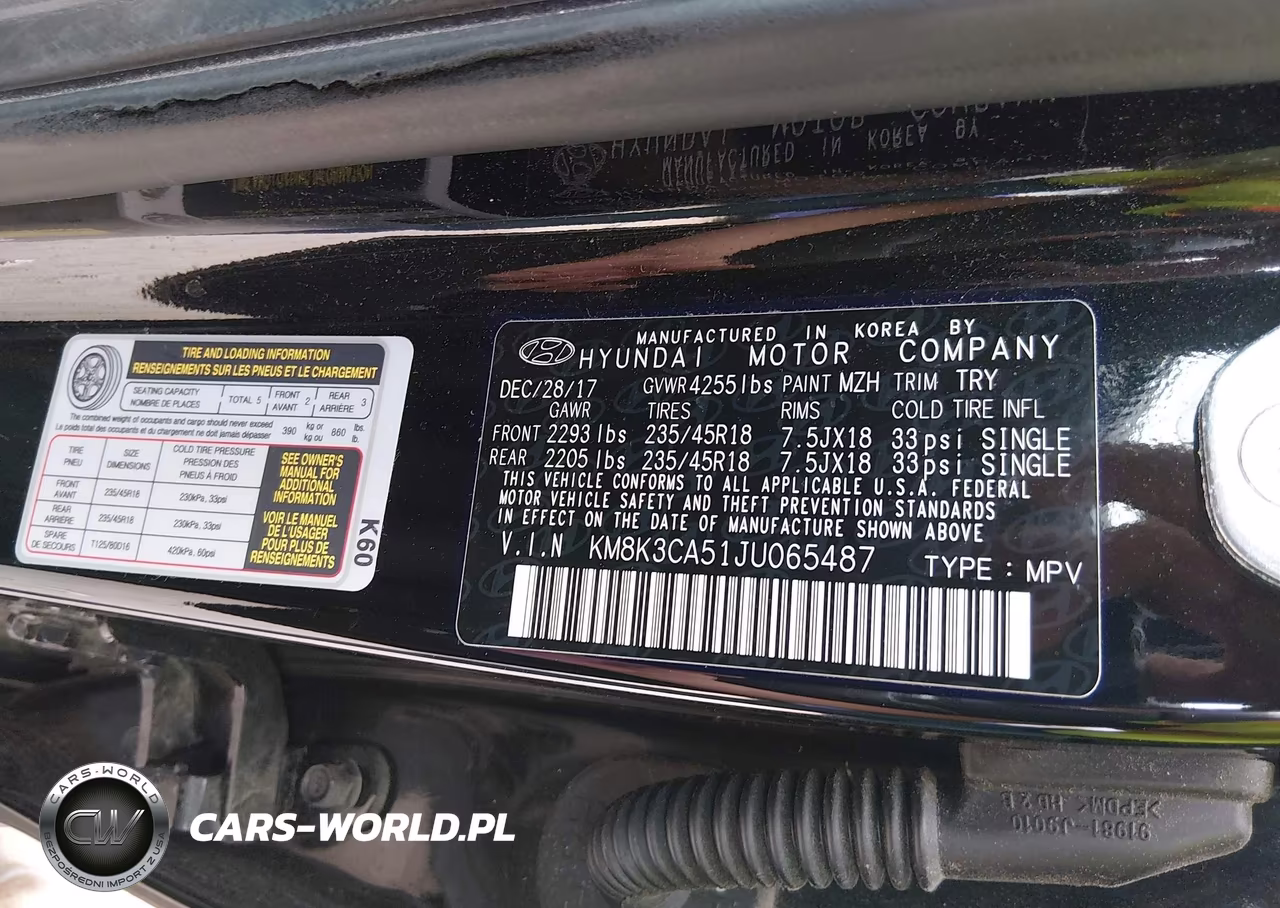 2018 Hyundai Kona Limited VIN:KM8K3CA51JU065487 - 9