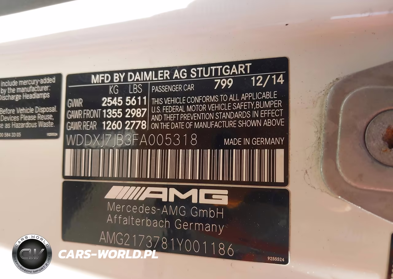 2015 Mercedes-Benz S63Amg VIN:WDDXJ7JB3FA005318 - 9