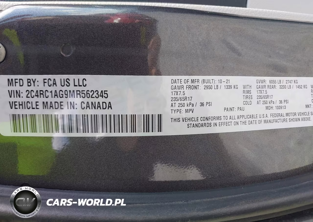 2021 Chrysler Voyager L VIN:2C4RC1AG9MR562345 - 9