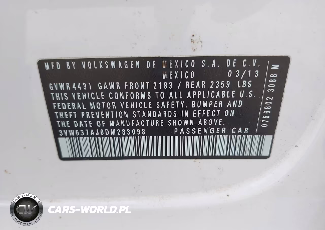 2013 Volkswagen Jetta Hybrid Sel VIN:3VW637AJ6DM283098 - 9