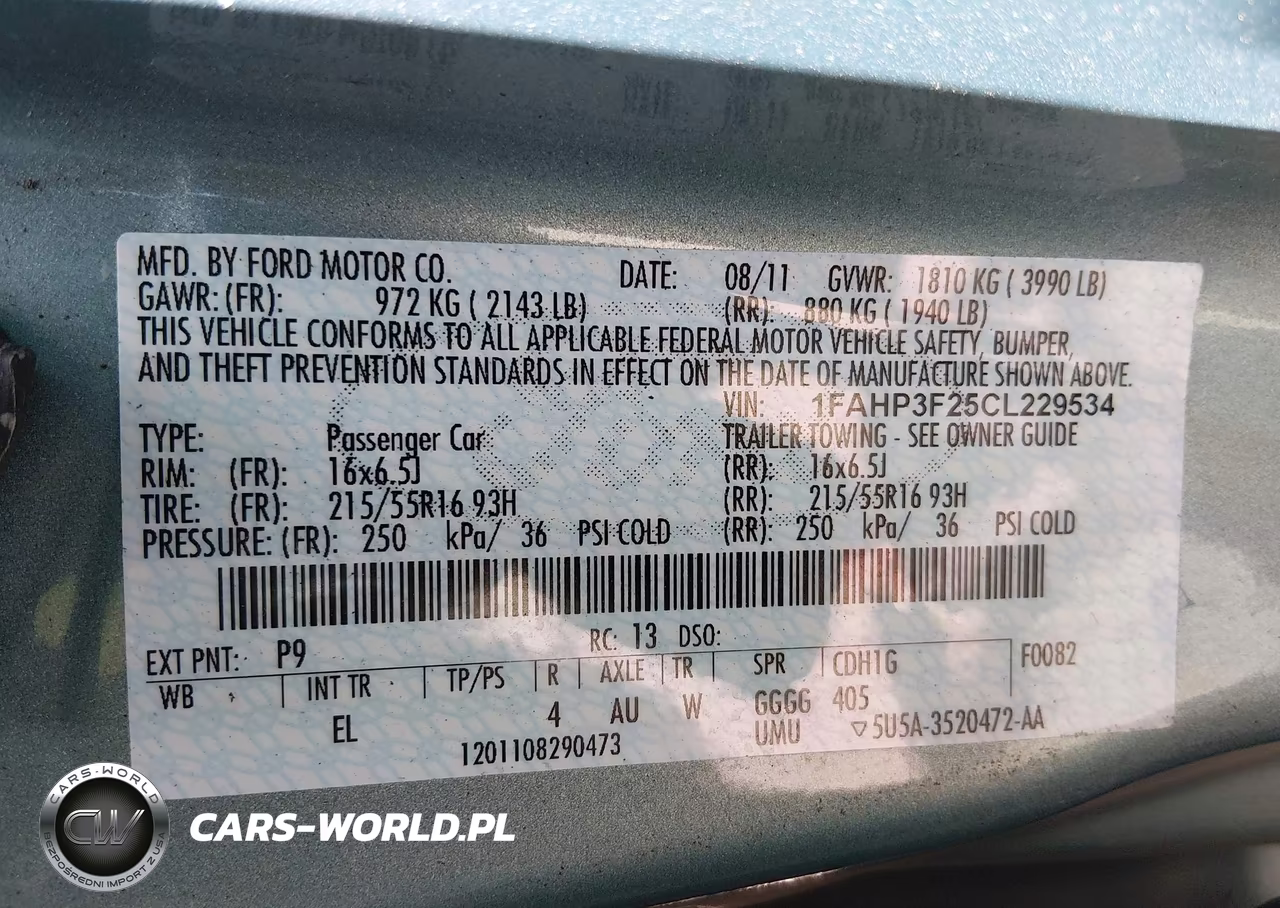 2012 Ford Focus Se VIN:1FAHP3F25CL229534 - 9