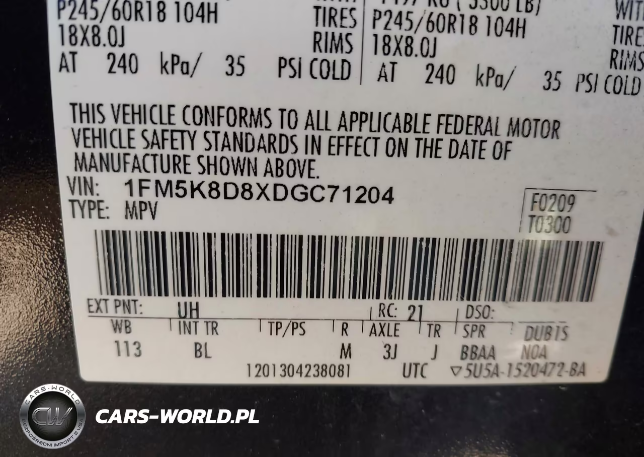 2013 Ford Explorer Xlt VIN:1FM5K8D8XDGC71204 - 9