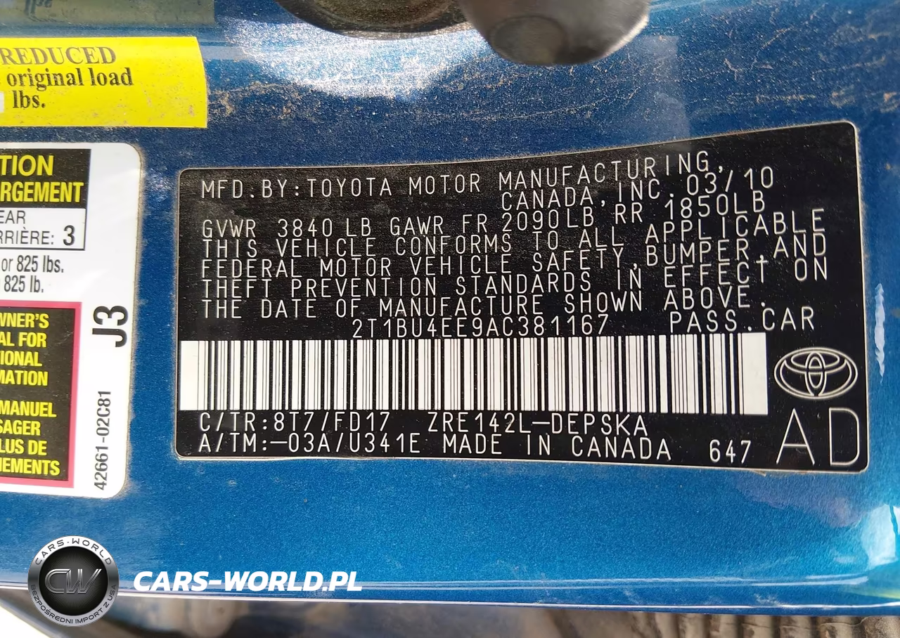 2010 Toyota Corolla S VIN:2T1BU4EE9AC381167 - 9