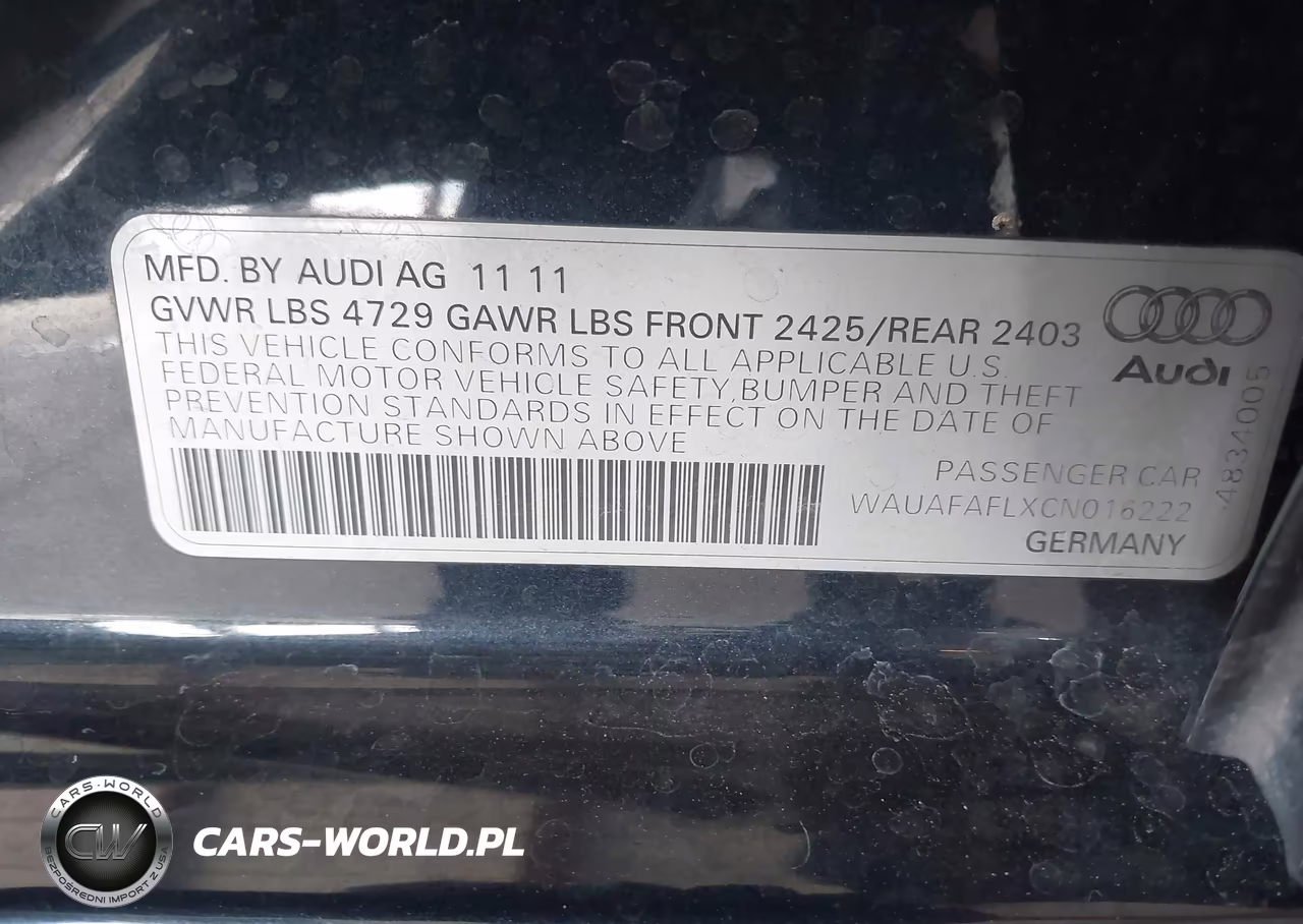 2012 Audi A4 2.0T Premium VIN:WAUAFAFLXCN016222 - 9