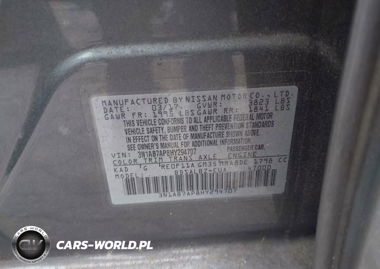 2017 Nissan Sentra S VIN:3N1AB7AP8HY294707 - 9
