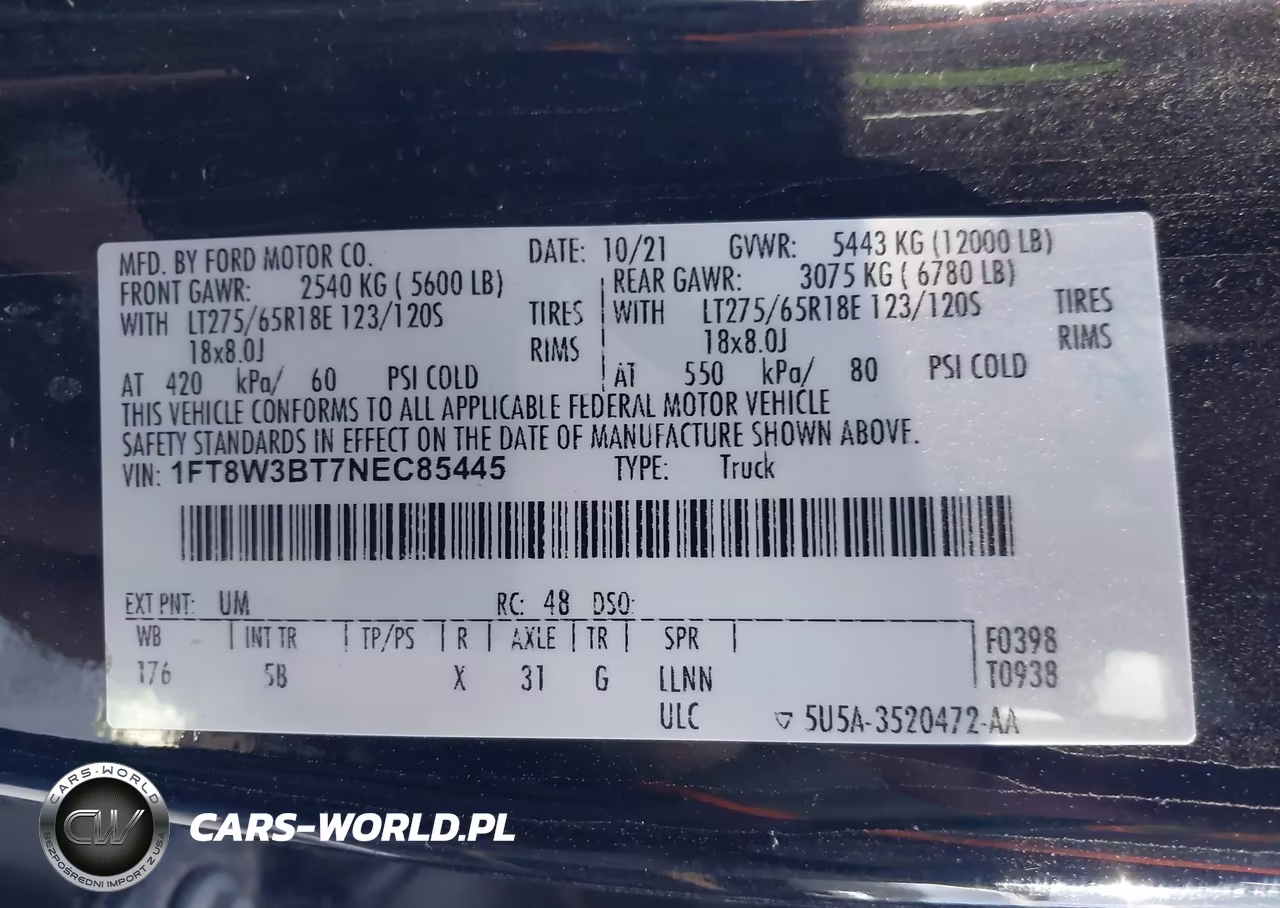 2022 Ford F-350 Lariat VIN:1FT8W3BT7NEC85445 - 8