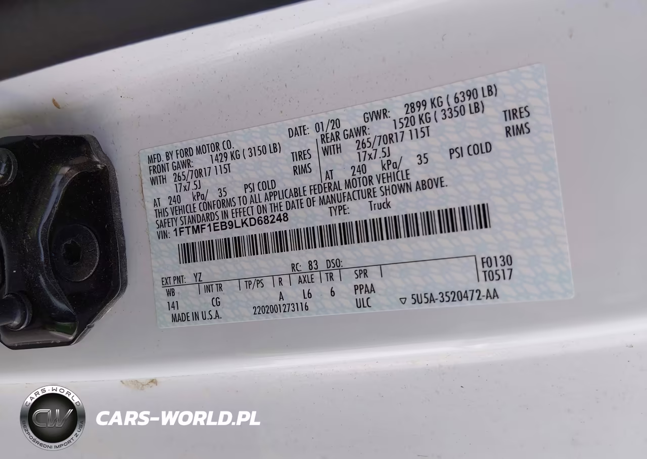 2020 Ford F-150 Xl VIN:1FTMF1EB9LKD68248 - 9