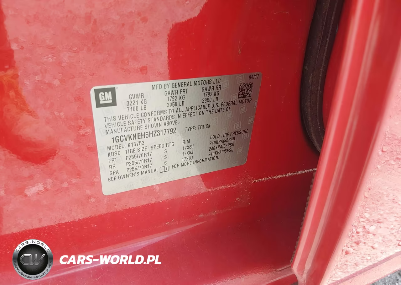 2017 Chevrolet Silverado 1500 Wt VIN:1GCVKNEH5HZ317792 - 9