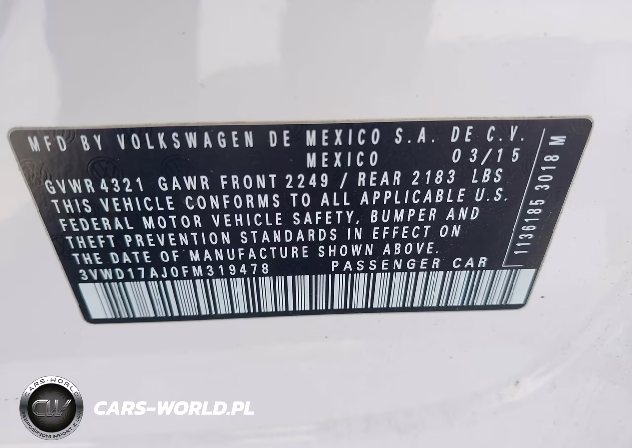 2015 Volkswagen Jetta 1.8T Se VIN:3VWD17AJ0FM319478 - 9