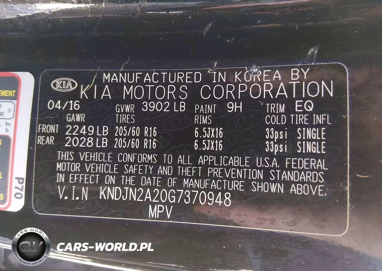 2016 Kia Soul VIN:KNDJN2A20G7370948 - 9