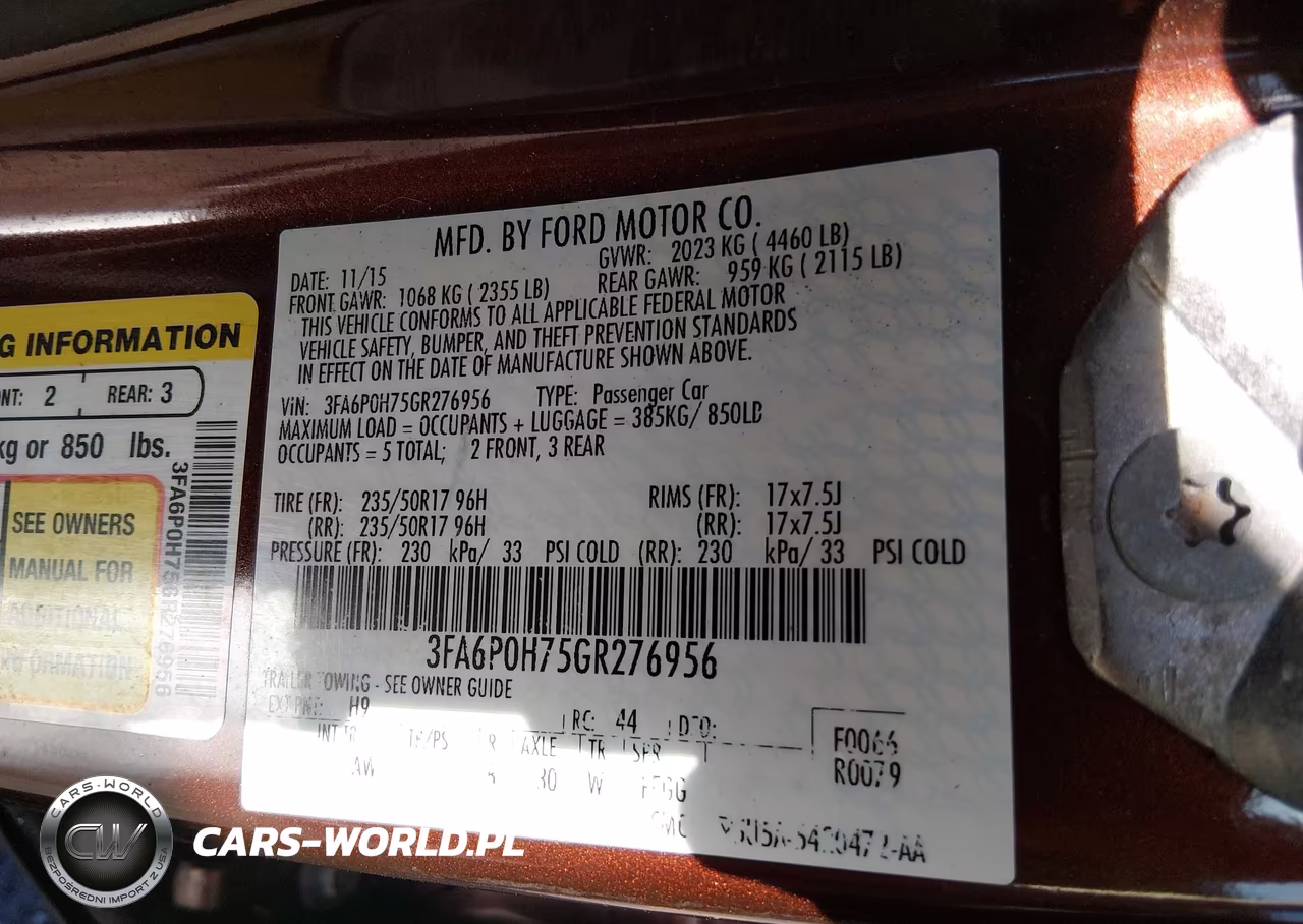 2016 Ford Fusion Se VIN:3FA6P0H75GR276956 - 9