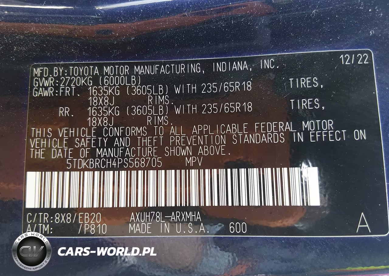 2023 Toyota Highlander Hybrid Xle VIN:5TDKBRCH4PS568705 - 9