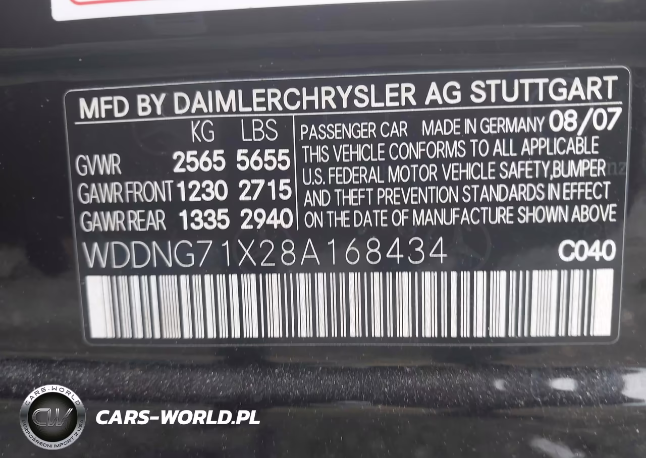 2008 Mercedes-Benz S 550 VIN:WDDNG71X28A168434 - 9